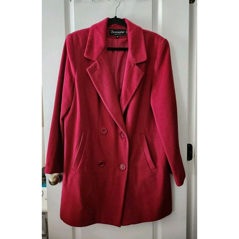 Forecaster Boston Jacket Womens Coat Lambswool Blend Red Size 10